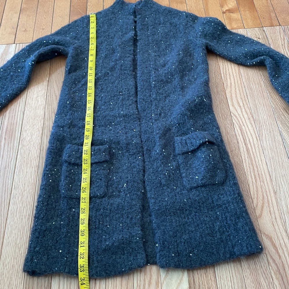 Tommy Bahama Cardigan Sweater Womens XXS Gray Sustone Open Front Alpaca Wool - Picture 7 of 10